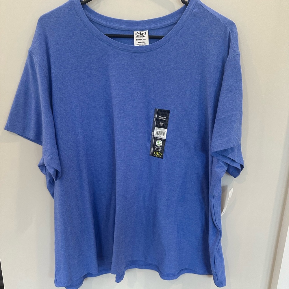 Athletic Works Heather Blue Short Sleeve Top
